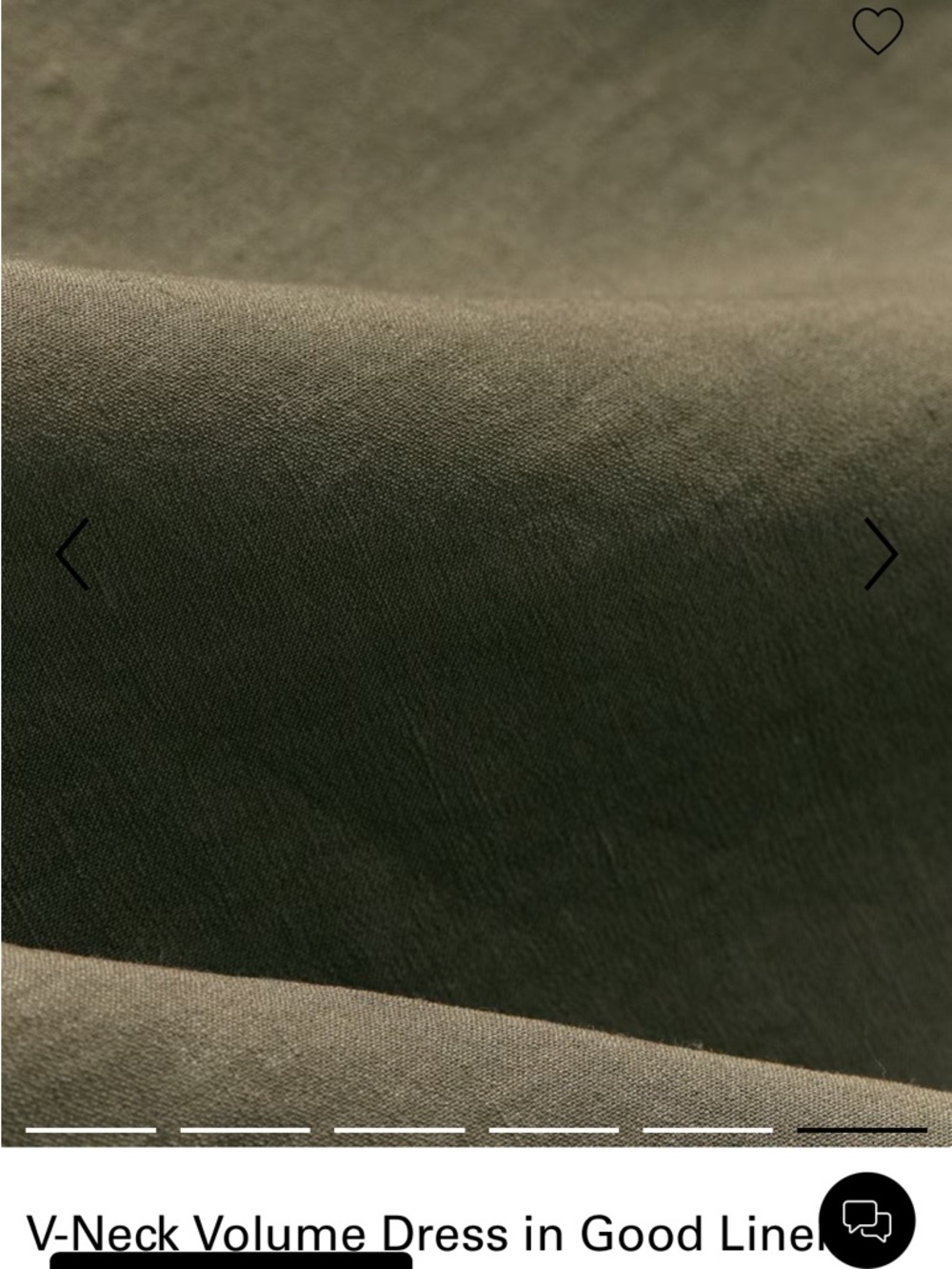 V-Neck Volume Dress in Good Linen - Picture 5 of 7